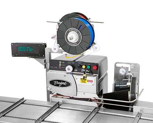 The Burford Corporation logo, featuring the word 'Burford' in a stylized script font with a small twist tie symbol to the right.