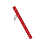 Red Peel & Stick wire tie illustrating an adhesive back.